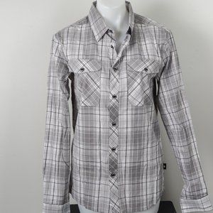 NWT moisture wicking Woods Men's Dawson Plaid Long Sleeve Shirt-S